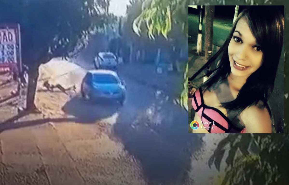 Vídeo mostra exato momento em que travesti é atropelada e morta por Gol