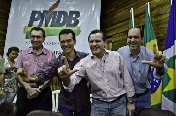 Bezerra, Lúdio, Silval, Faiad convenção PMDB