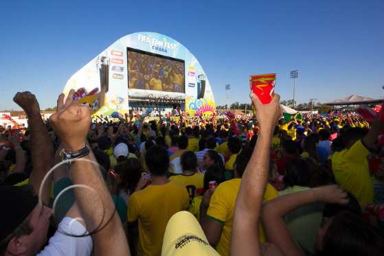 Fan Fest Cuiabá/torcida/Brasil/brasileiros/gol/comemoração