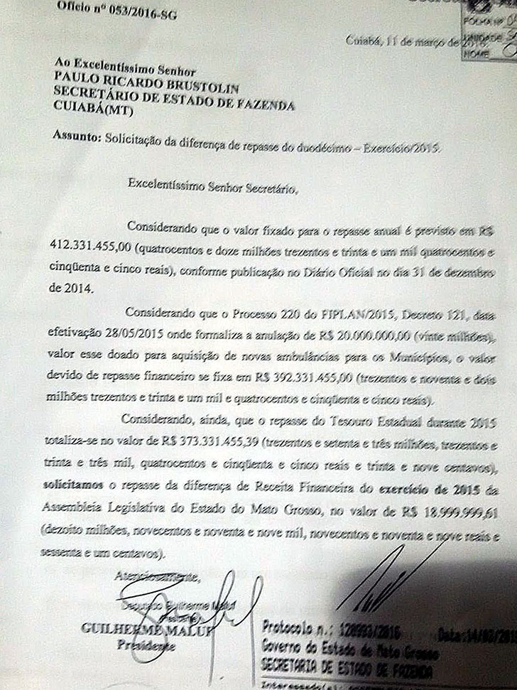 duodécimo atrasado Assembleia