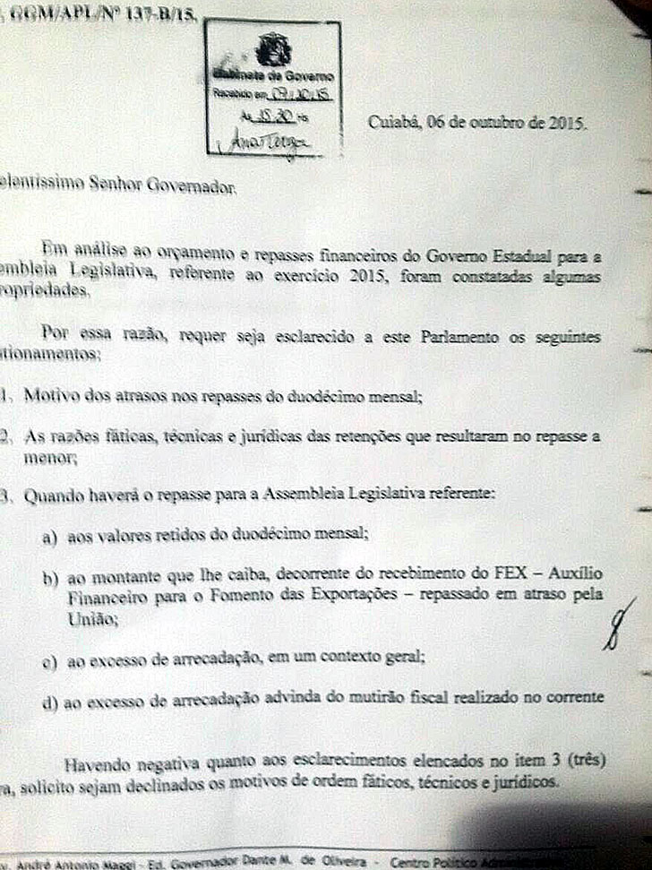 duodécimo atrasado Assembleia