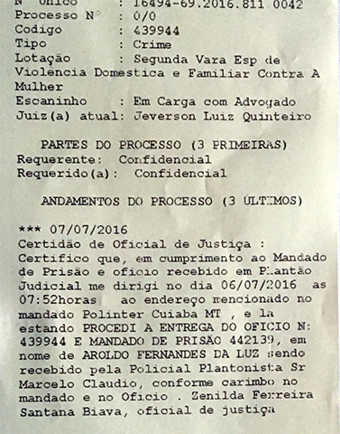 extrato mandado de pris&atilde;o