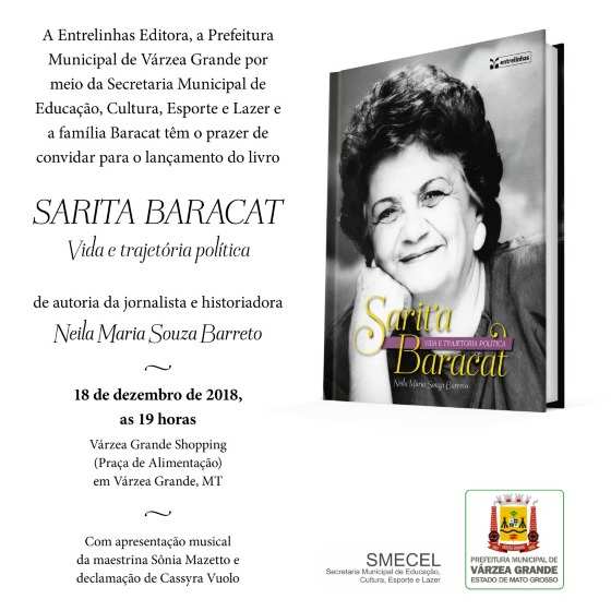 Sarita Baracat lançamento livro
