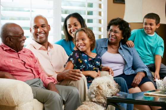 Familia em casa