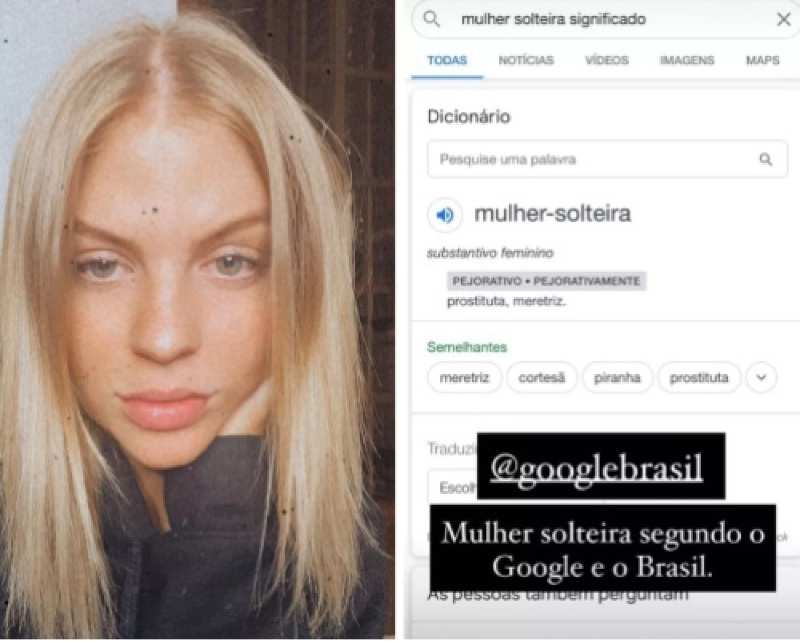 Google lista 'prostituta' entre principais significados para