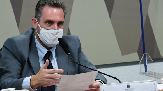 Policial militar Luiz Paulo Dominguetti depõe à CPI