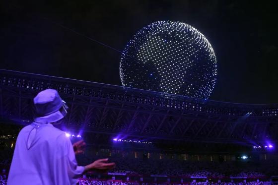 imagem na abertura nas olimpiadas de tokyo