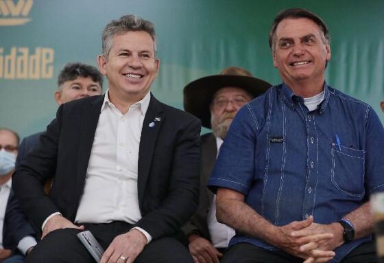 Mauro Mendes e Bolsonaro