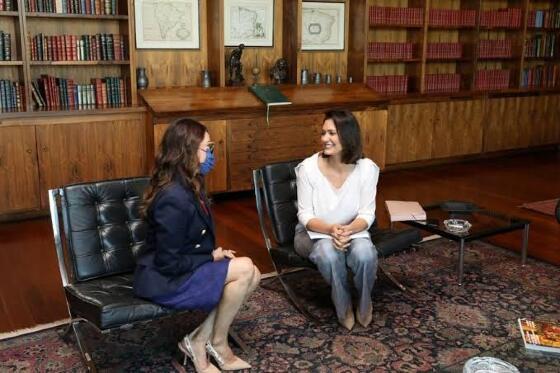 Michelle Bolsonaro e Virgínia Mendes