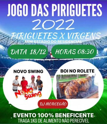 jogo solidário virgens x piriguetes