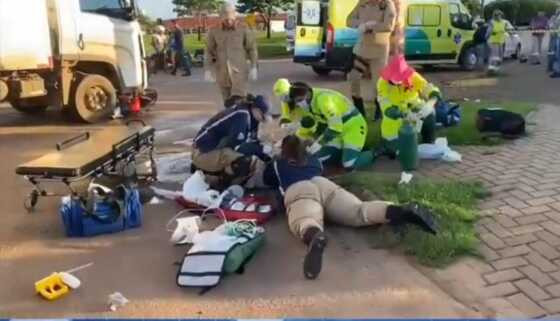Motociclista morto caminhão 