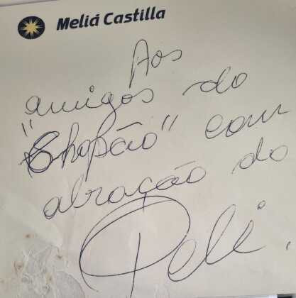 Autógrafo Pelé Choppão