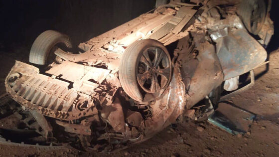 carro capotado nova ubiratã 