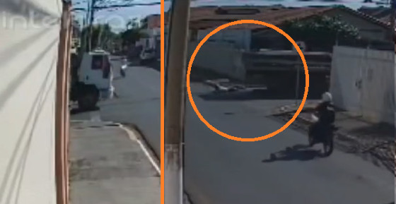 motociclista quase arrastado vg