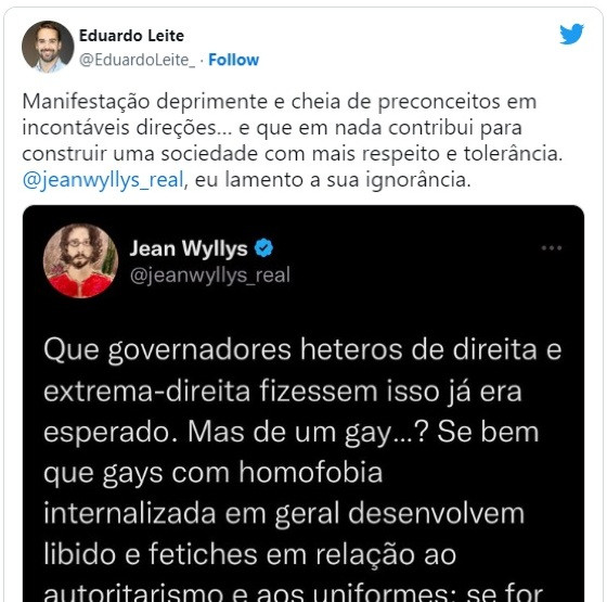post de briga jean e eduardo
