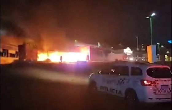 incêndio no evento de música