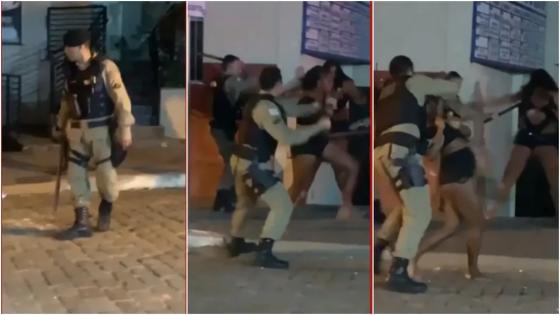 POLICIAIS AGRIDEM MULHERES MG