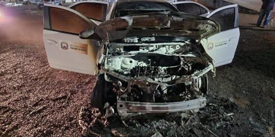 Carros de prefeituras incendiados em Tangará e Sapezal