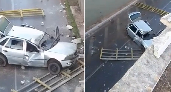 CARRO CAINDO DE TRINCHERA