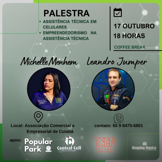 Palestra no Shopping popular