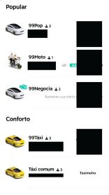 Exemplo corrida de aplicativo