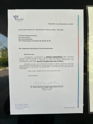 Hcan suspende novos atendimentos