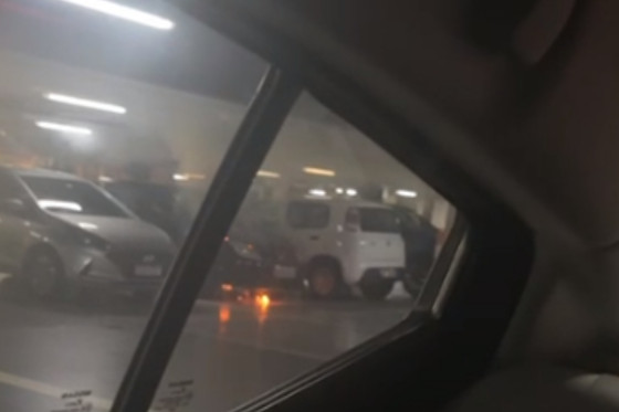 INCÊNDIO carro shopping