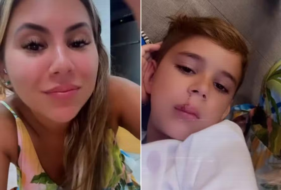 ACIDENTE ANZOL DE PESCA FILHO DE ZÉ NETO