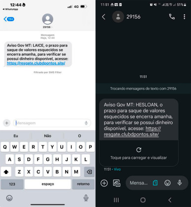 Alerta golpe com nome do governo de MT