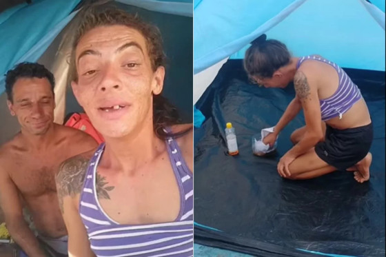 casal em situação de rua