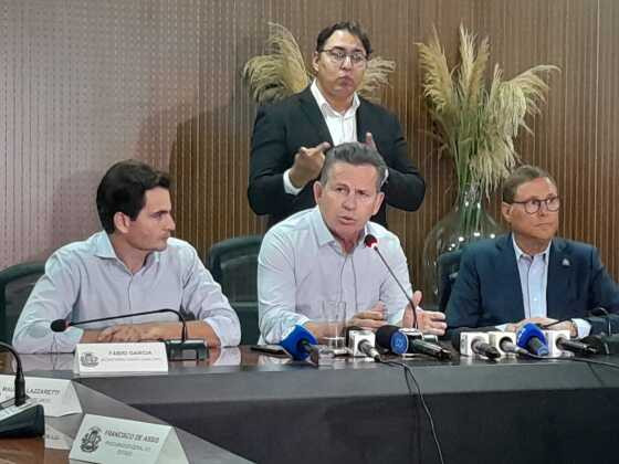 Coletiva Mauro Mendes mauro Carvalho e Fabio Garcia