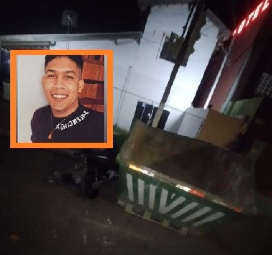jovem morto caçamba