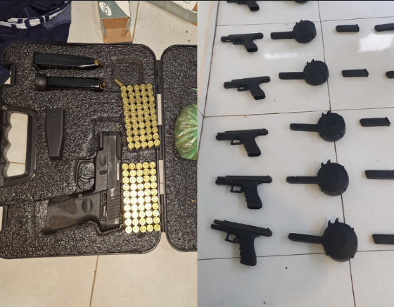 armas apreendidas na Operação Follow The Money