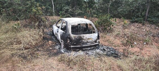carro carbonizado