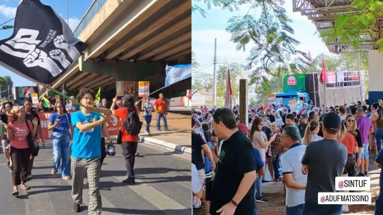 Manifestação professores UFMT