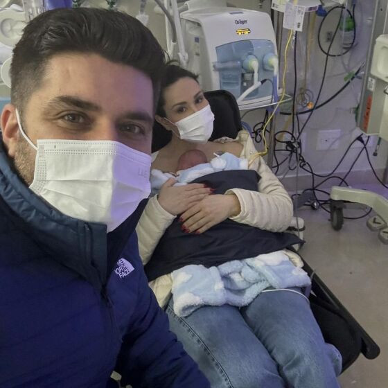 Nadja Haddad, marido e filho