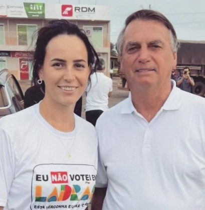 Raquel Cattani e Jair Bolsonaro