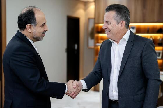 Mauro Mendes e Abdollah Nekounam Ghadiri