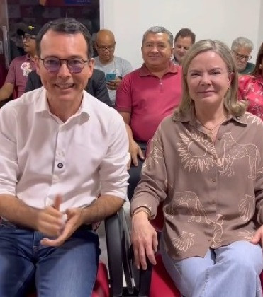 Lúdio Cabral e Gleisi Hoffmann