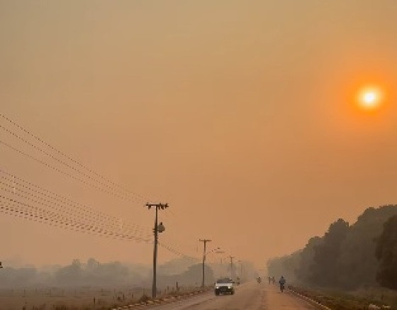 Céu laranjado 