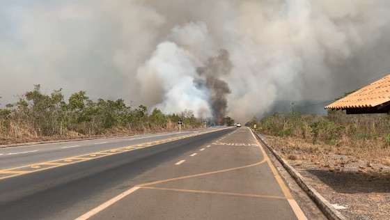 Fogo chapada dia 10 de outubro 