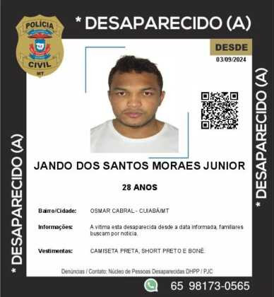 Jando dos Santos Moraes Junior, de 28 anos,