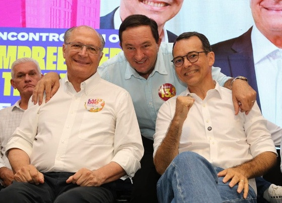 Valdir Barranco, Lúdio Cabral e Geraldo Alckmin