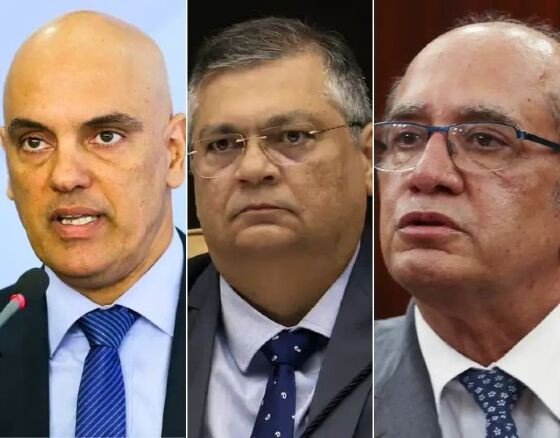 Alexandre de Moraes, Flávi Dino e Gilmar Mendes