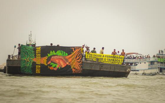 Protesto rio Tapajós