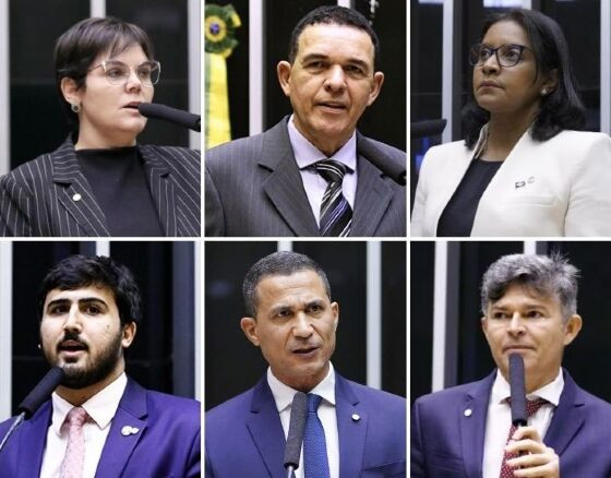 Coronel Fernanda, Juarez Costa, Gisela Simona, Emanuelzinho, Coronel Assis e José Medeiros (da esquerda à direita começando pelo canto superior)