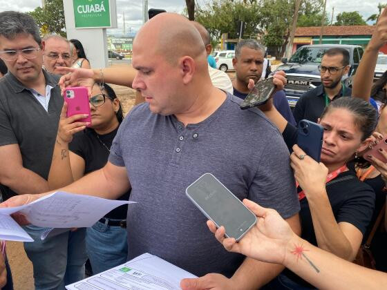 O prefeito de Cuiabá, Abilio Brunini, em vistoria no Mercado do Porto