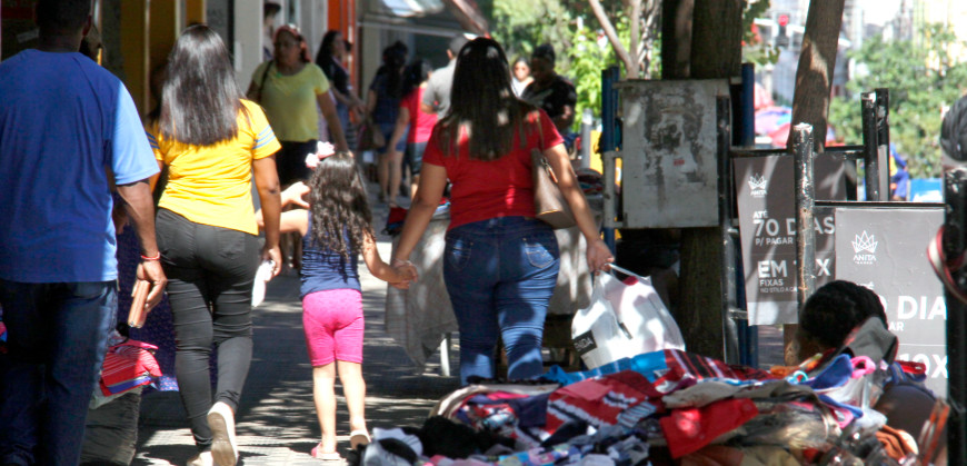 Comércio no centro de Cuiabá