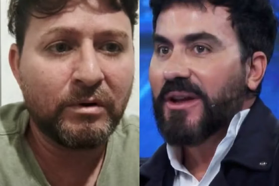Padre Fábio de Melo e gerente de cafeteria