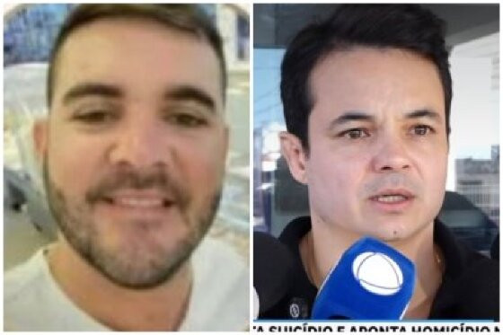Na esquerda, o presidiário Adilson da Silva Diniz e na direita o delegado Igor Sassaki